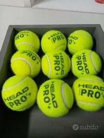 palline per padel usate 9 pz 