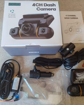 Dash Cam Auto 4 Canali 360° 1080P wifi 128 GB New
