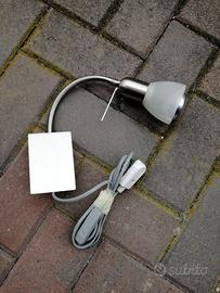 Lampada applique da muro acciaio e vetro