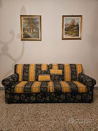 Divano in Tessuto 4 posti con Motivi Floreali