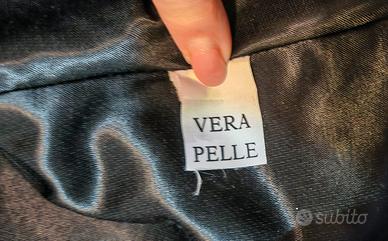 giacca in pelle blupel nera.taglia 50(L).come nuov