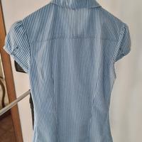 Camicia azzurra a righe
