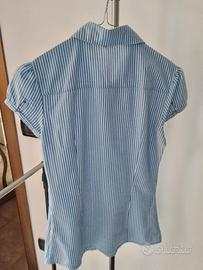 Camicia azzurra a righe