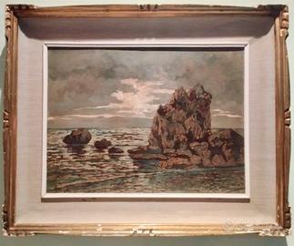 Scuola italiana XX - veduta marina