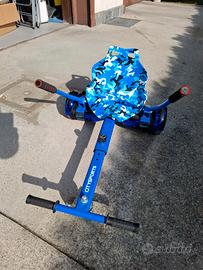 Hoverboard Citysports blu elettrico con sedile/kar