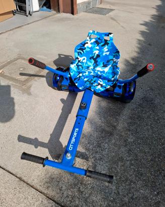 Hoverboard Citysports blu elettrico con sedile/kar