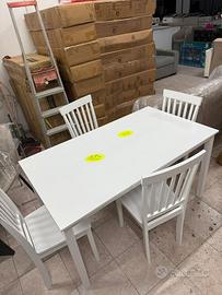 Tavolo dori rettangolare fisso bianco