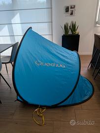 tenda quechua 2 secondi  parasole e vento