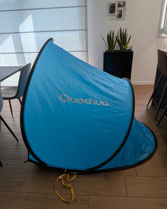 tenda quechua 2 secondi  parasole e vento