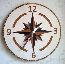 Orologio da muro raffigurante Rosa dei Venti