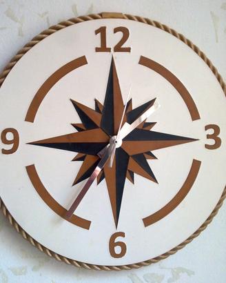 Orologio da muro raffigurante Rosa dei Venti