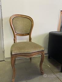 Sedia in legno di noce fine 1800