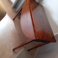 tavolino antico che diventa tavolo tondo 