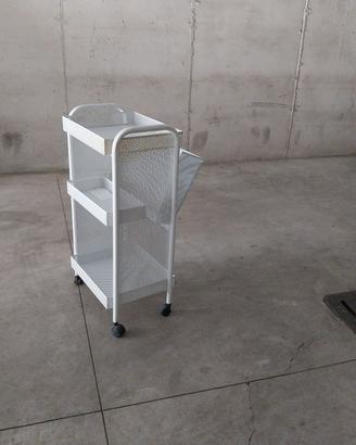 Carrello porte oggetti bianco