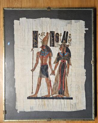 Pergamena Originale Egizia su Cornice Nefertari