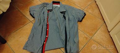 Camicia a righe a maniche corte 