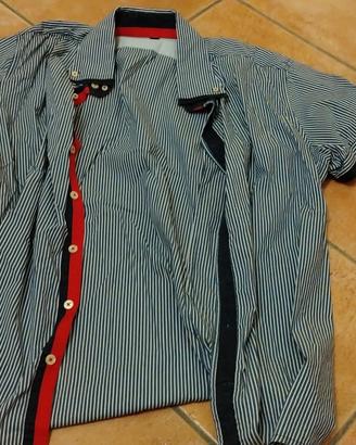 Camicia a righe a maniche corte 