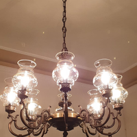 Lampadario stile classico anni 50 con 8 punti luce
