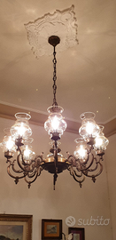 Lampadario stile classico anni 50 con 8 punti luce