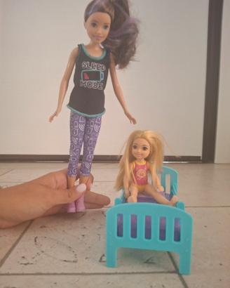 skipper con chelsea e lettino. mondo barbie 