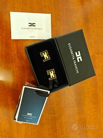 Orecchini Elisabetta Franchi logo EF