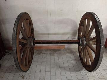 Ruote in legno per carro