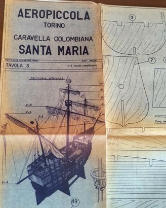 Caravella "Santa Maria" tavola di costruzione 1969