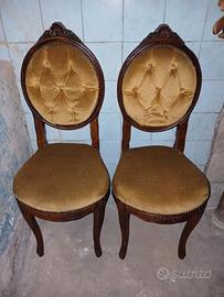 SEDIE LUIGI FILIPPO PRIMI 900 ANTIQUARIATO VINTAGE