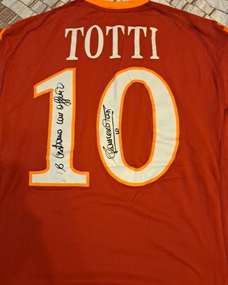 maglia as roma autografata Totti XL