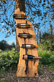 Grande Portabottiglie In Legno D'Ulivo 