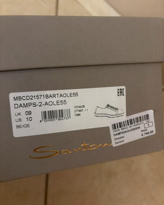 SANTONI Sneaker Uomo Beige – Nuove con scatola