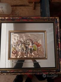 Quadro specchio come nuovo in foglia di argento