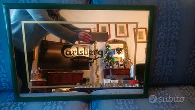 Insegna vintage quadro a specchio CARLSBERG BEER