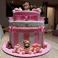 Torta finta battesimo