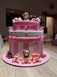 Torta finta battesimo