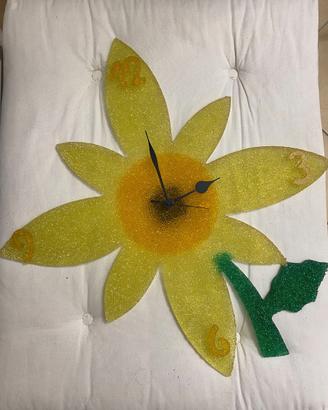Orologio da parete fiore giallo sunflower