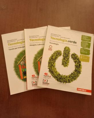 TECNOLOGIA.VERDE tre volumi con Tavole per disegno