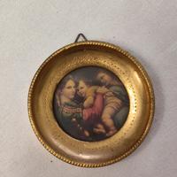 Quadretto religioso Madonna della Seggiola 