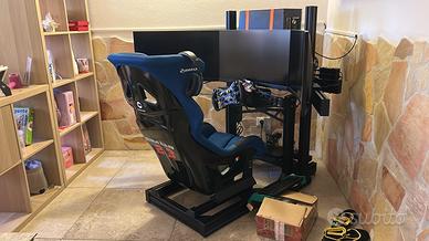 Postazione sim racing+pc gaming solo in blocco