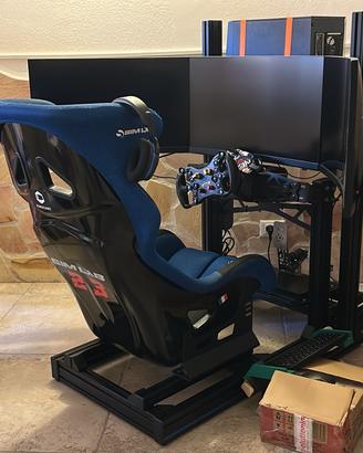 Postazione sim racing+pc gaming solo in blocco
