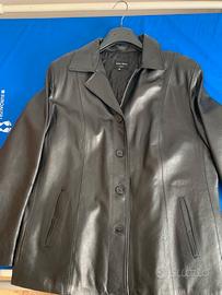 Giacca nera da donna in vera pelle