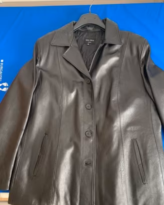 Giacca nera da donna in vera pelle