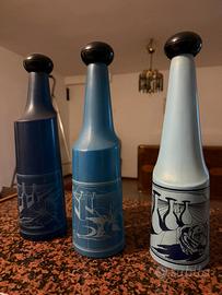Set 3 bottiglie decorative anni ‘60/70