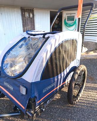 Rimorchio per bici o trasportino cani