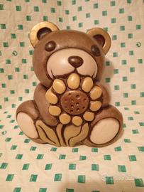 Teddy  marrone con girasole Thun vecchia produzion