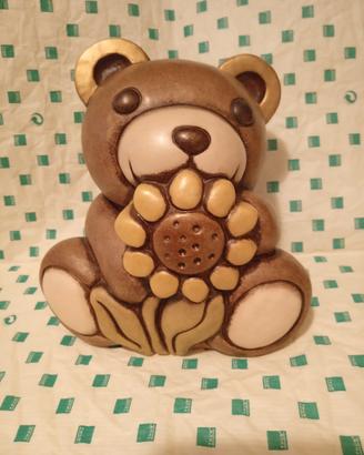 Teddy  marrone con girasole Thun vecchia produzion