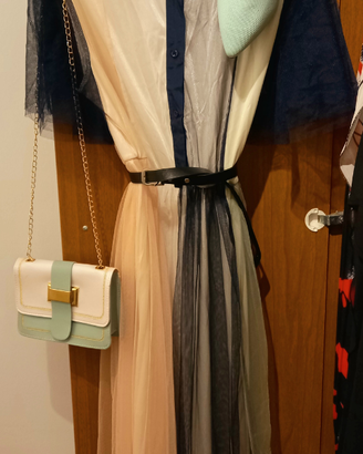 Abito chemisier lungo colorato