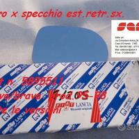 FIAT BRAVO BRAVA VETRO PER RETROVISORE ESTERNO