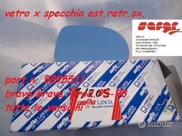 FIAT BRAVO BRAVA VETRO PER RETROVISORE ESTERNO