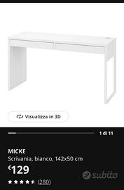 Scrivania micke ikea